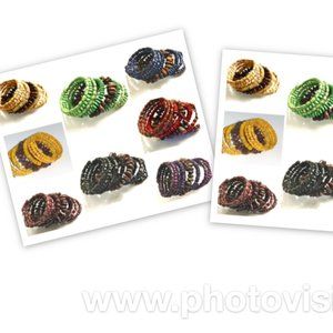 Bohemian Tamarind Spiral Bead Bracelet